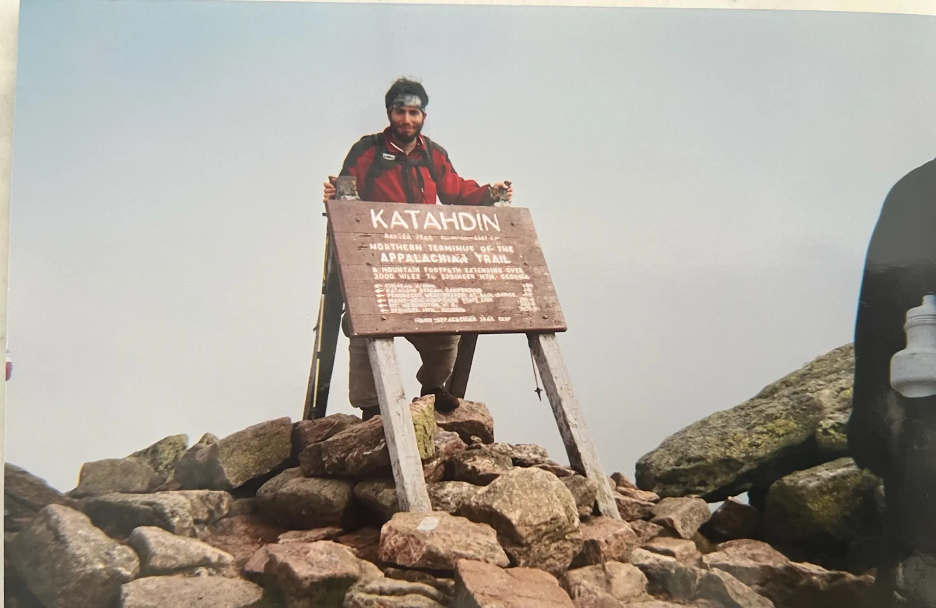 B at Katahdin — the northern end of the Appalachian Trail