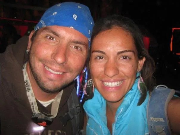 B and me at Burning Man, after dark