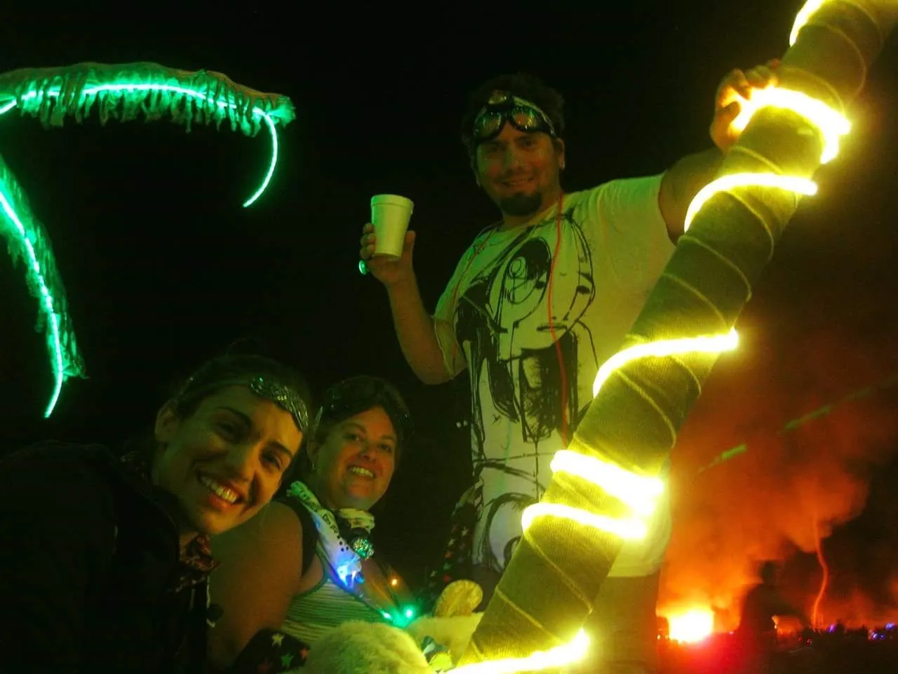 B, me and Maura at Burning Man